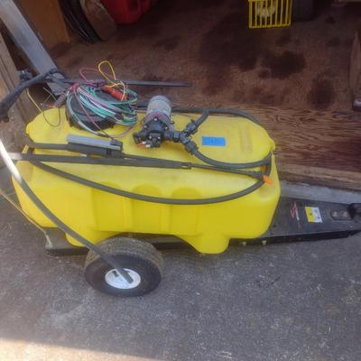 Pull Behind Battery Operated Brinley 24 Gallon Garden Sprayer