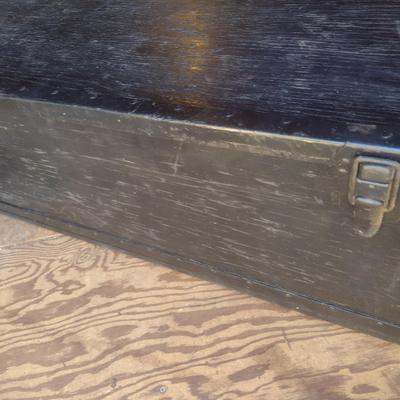 Hand Crafted Solid Wood Horse Carriage Storage Trunk