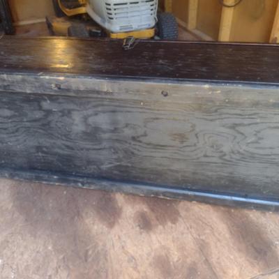 Hand Crafted Solid Wood Horse Carriage Storage Trunk