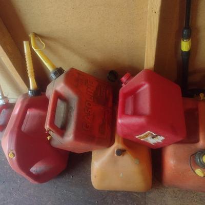 Assortment of Gas Cans
