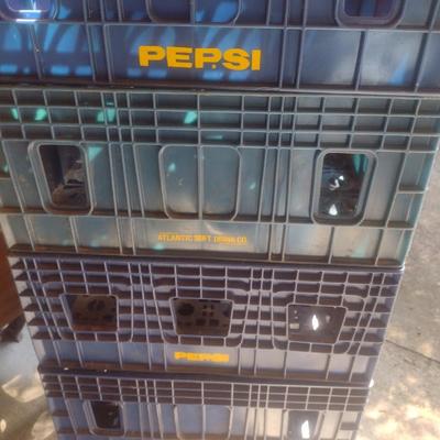 Set of Five Pepsi and Coca-Cola Hard Plastic Bottle Crates (B3)