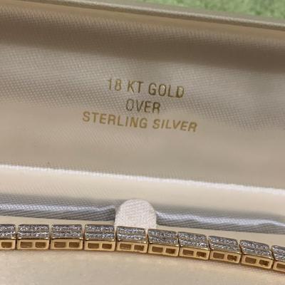 8” Gold On Sterling Bracelet
