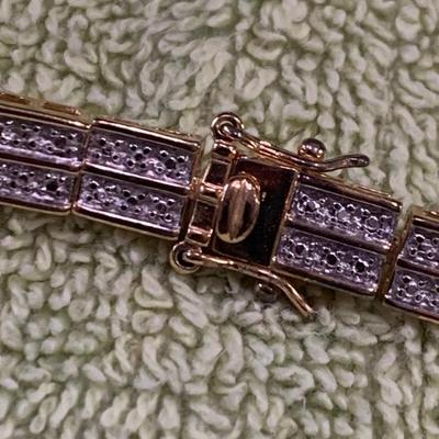 8” Gold On Sterling Bracelet