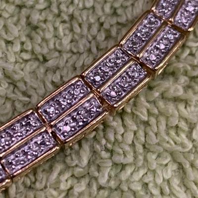 8” Gold On Sterling Bracelet