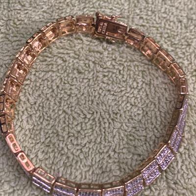 8” Gold On Sterling Bracelet