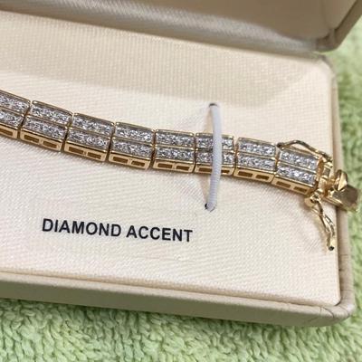 8” Gold On Sterling Bracelet