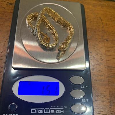 8” Gold On Sterling Bracelet