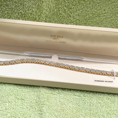 8” Gold On Sterling Bracelet