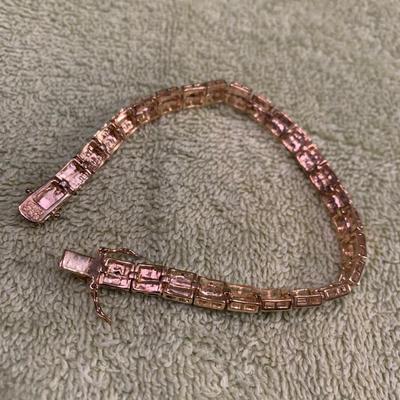 8” Gold On Sterling Bracelet