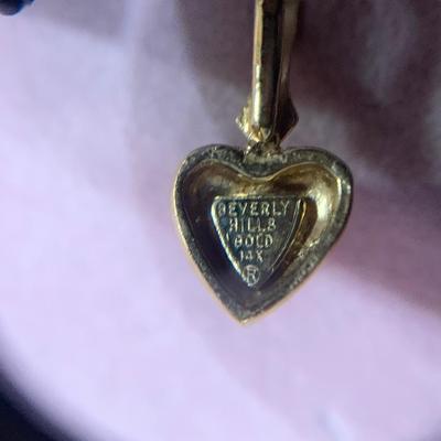 Beverly Hills Gold Heart Necklace & Earrings Set