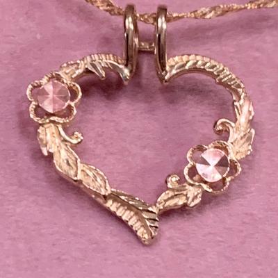 Beverly Hills Gold Heart Necklace & Earrings Set