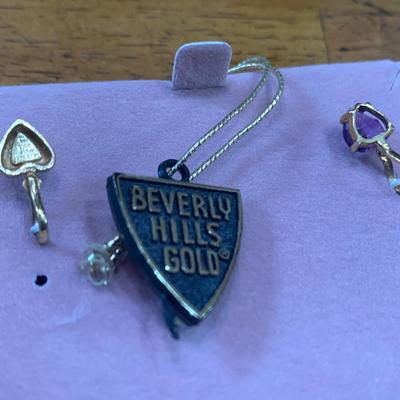 Beverly Hills Gold Heart Necklace & Earrings Set