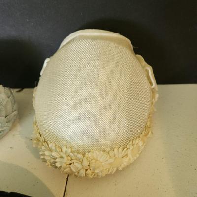 3 Vintage Hats in Hat Box