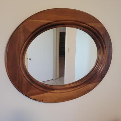 Wooden Ovular Wall Mirror (BB-EL)