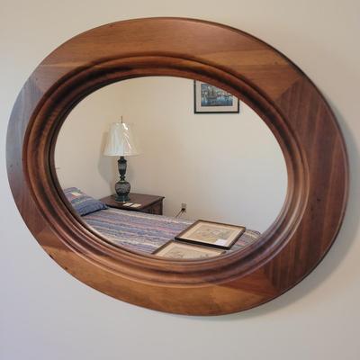 Wooden Ovular Wall Mirror (BB-EL)