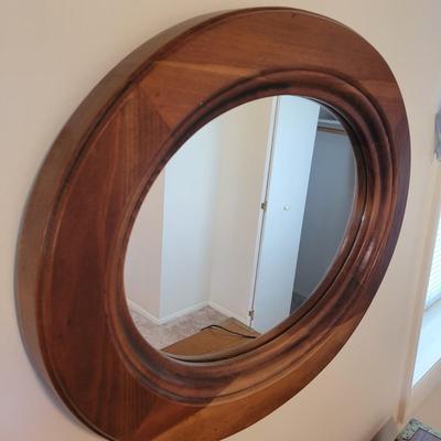 Wooden Ovular Wall Mirror (BB-EL)
