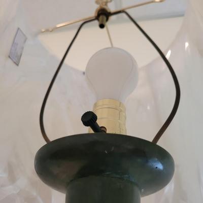 Pair of Asian Influenced Brass Lamps (BB-EL)