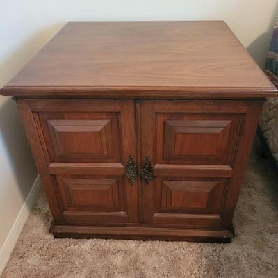 Two Wooden End Tables (BB-EL)