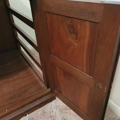 Two Wooden End Tables (BB-EL)