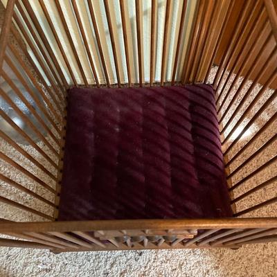 Small decorative play pen with shade and tall clear glass