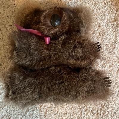 Small decorative play pen with shade and tall clear glass