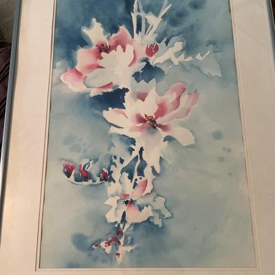 Floral water color art by B. Cummings