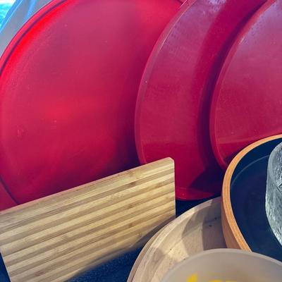 Sale Photo Thumbnail #511: Dana’s wood tray. See pictures. Red trays are plastic.