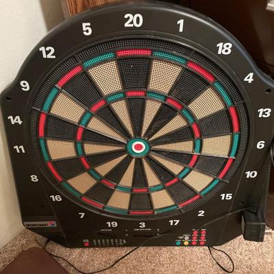 Dart board and bowling game