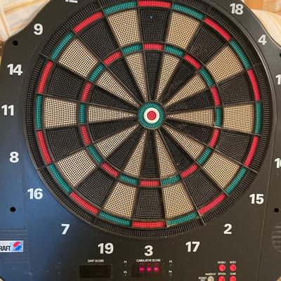 Dart board and bowling game