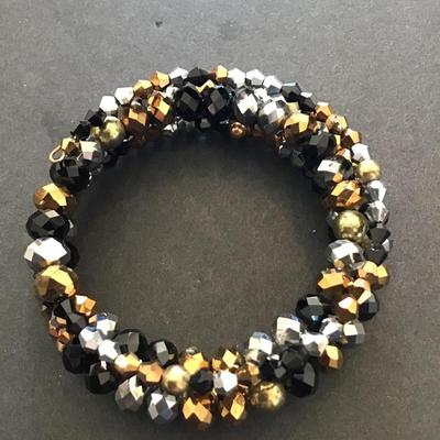 Pretty glass bead wrap bracelet