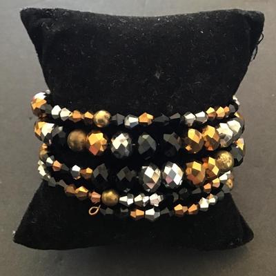 Pretty glass bead wrap bracelet