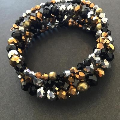 Pretty glass bead wrap bracelet