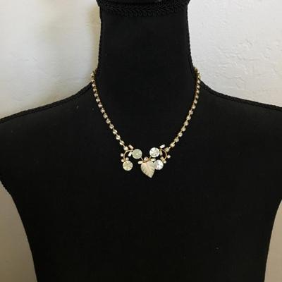 Vintage mother of pearl Giardinetti necklace carved floral lavaliere marked Germany