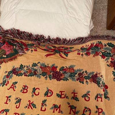 Down comforter and Goodwin blanket