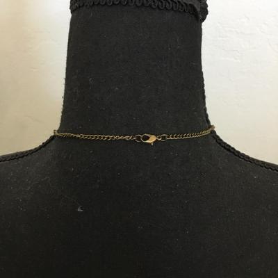 Bronze, tone owl statement, necklace