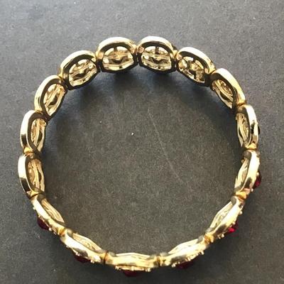 Red Rhinestone fashion bracelet