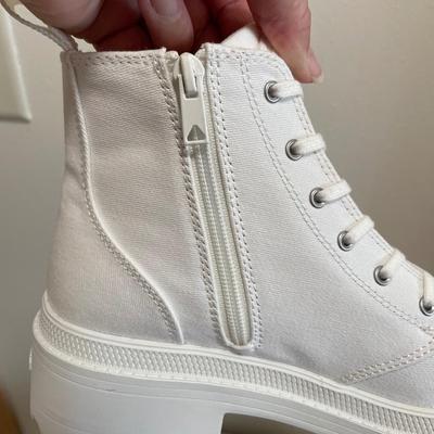 New Palladium Boots Pallabase Twill White Size 8.5