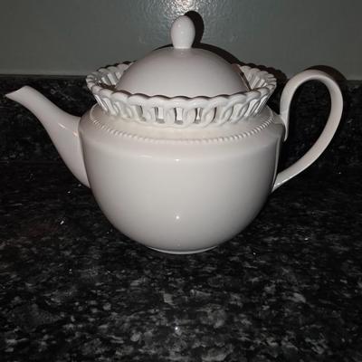 Vintage Porcelain White Tea Pot