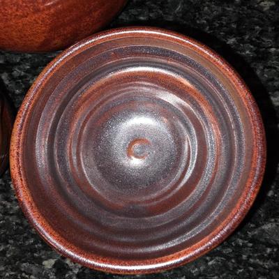 Set of 3 decorative pottery bowls