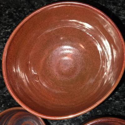 Set of 3 decorative pottery bowls