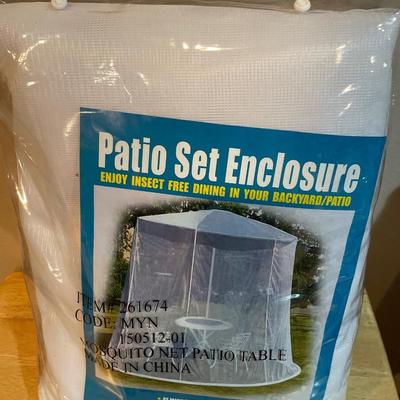 New patio set enclosure
