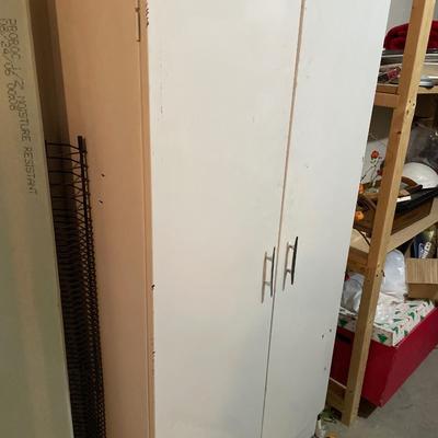 White metal cabinet only