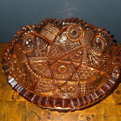 Amber Crystal Bowl