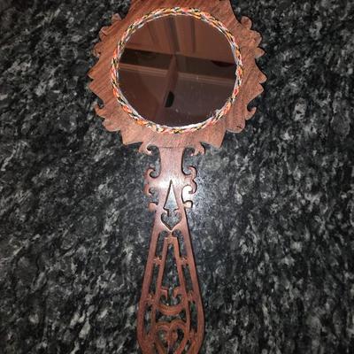 Wooden Hand Mirror