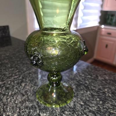 Green decorative vase