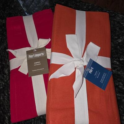 Orange and Red dinner napkins