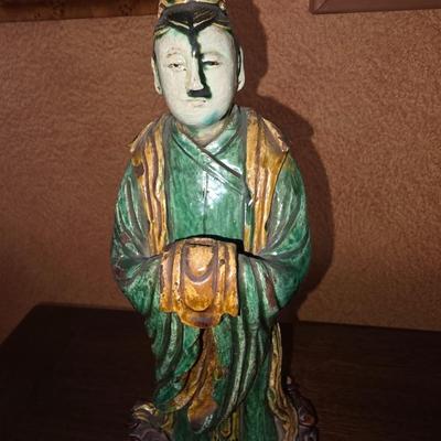 Pair of Oriental Court Attendance Figurines