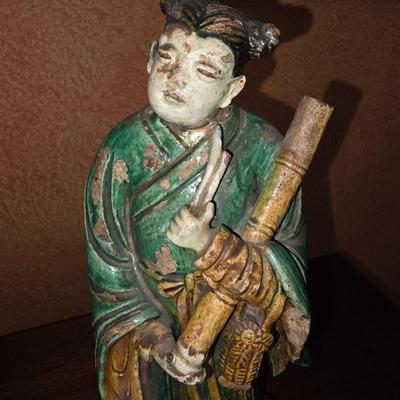 Pair of Oriental Court Attendance Figurines