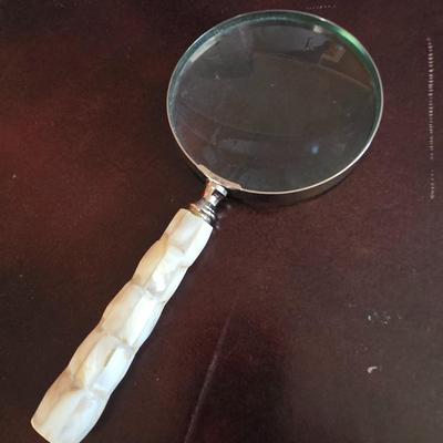 Mother of pearl magnifying glass