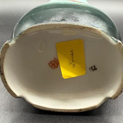 LOT 65H: Antique Austrian Hand Painted Two-Handled Portrait Vase